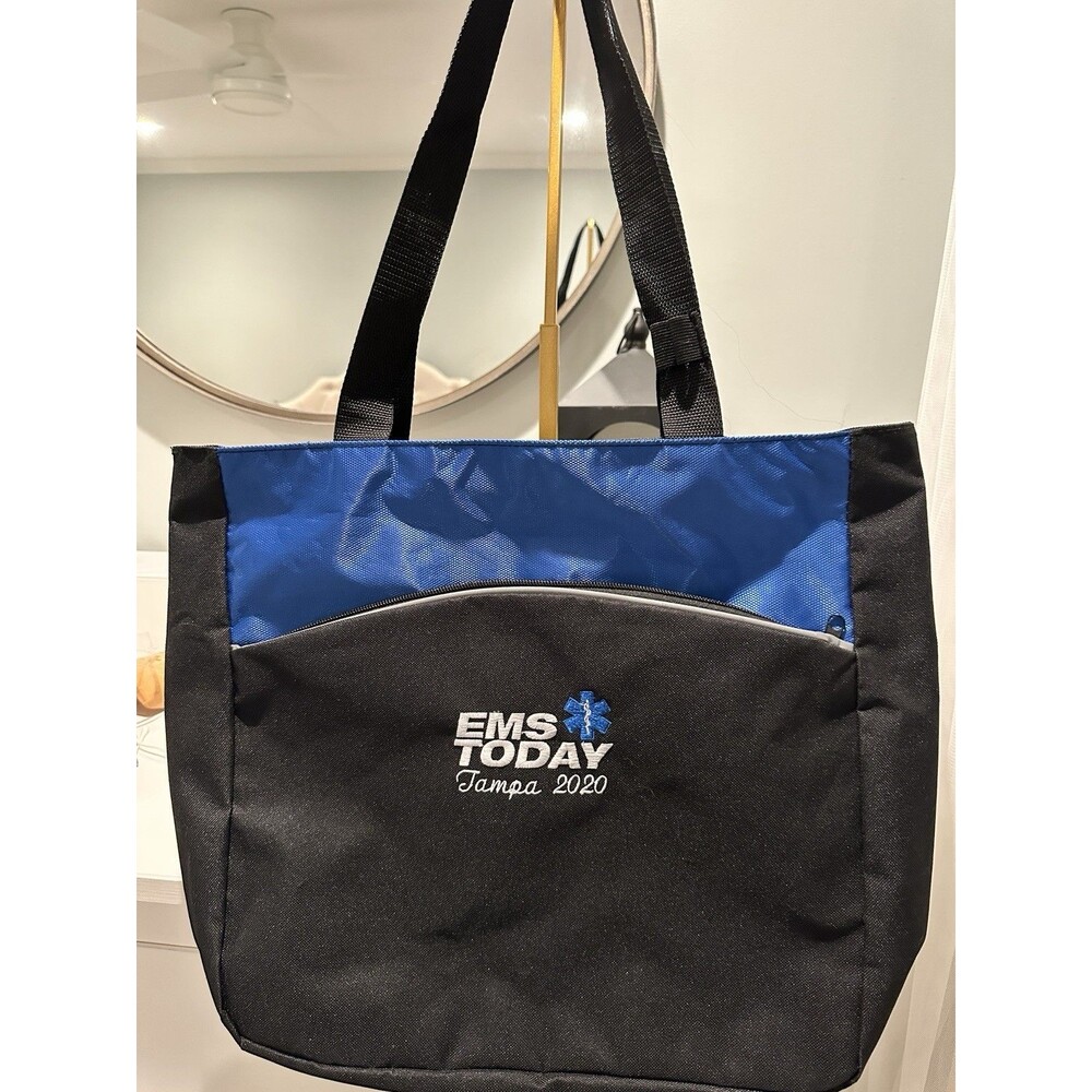 EMS Today Tampa 2020 Conference Tote Bag Black Blue Utility Laptop Work Bag
